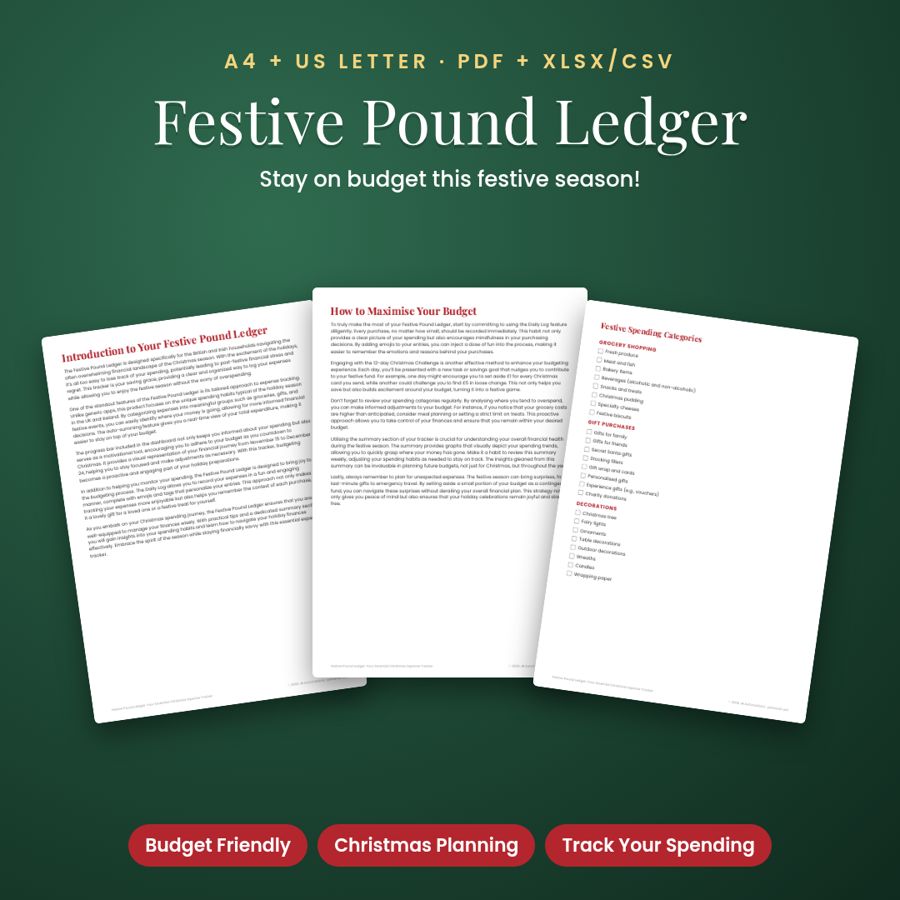 Your Essential Christmas Expense Tracker | PDF + Excel Spreadsheet